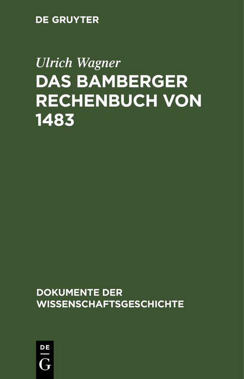Produktbild: Das Bamberger Rechenbuch von 1483