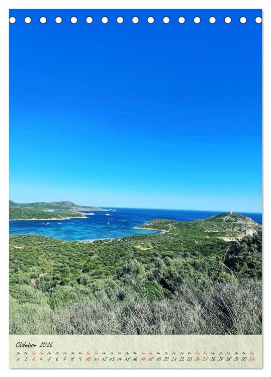 Produktbild: Sardinien - das ganze Jahr Urlaubsgef&uuml;hl (Tischkalender 2026 DIN A5 hoch), CALVENDO Monatskalender