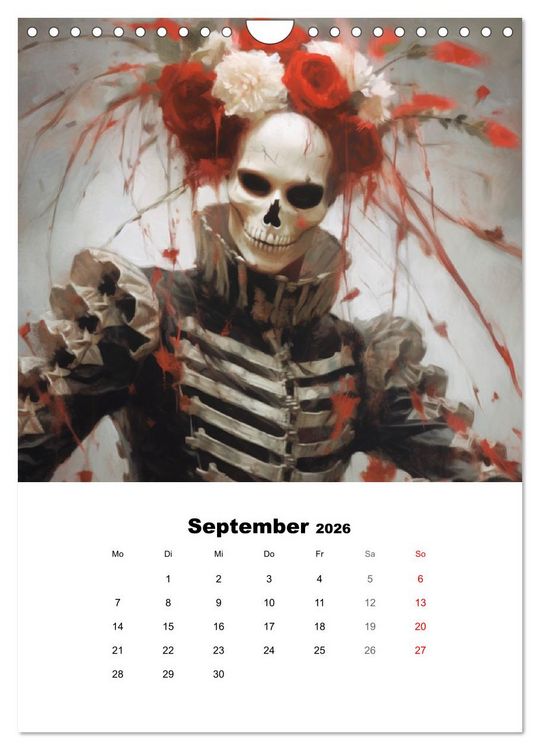Produktbild: Gothic-Flower-Punk. D&uuml;ster-romantische Kunst (Wandkalender 2026 DIN A4 hoch), CALVENDO Monatskalender