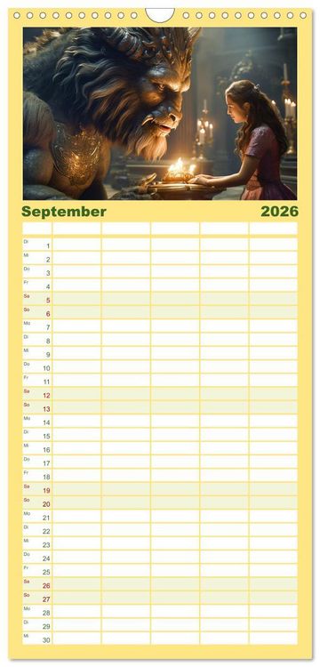 Produktbild: Familienplaner 2026 - Zauberhafte M&auml;rchen aus aller Welt mit 5 Spalten (Wandkalender, 21 x 45 cm) CALVENDO