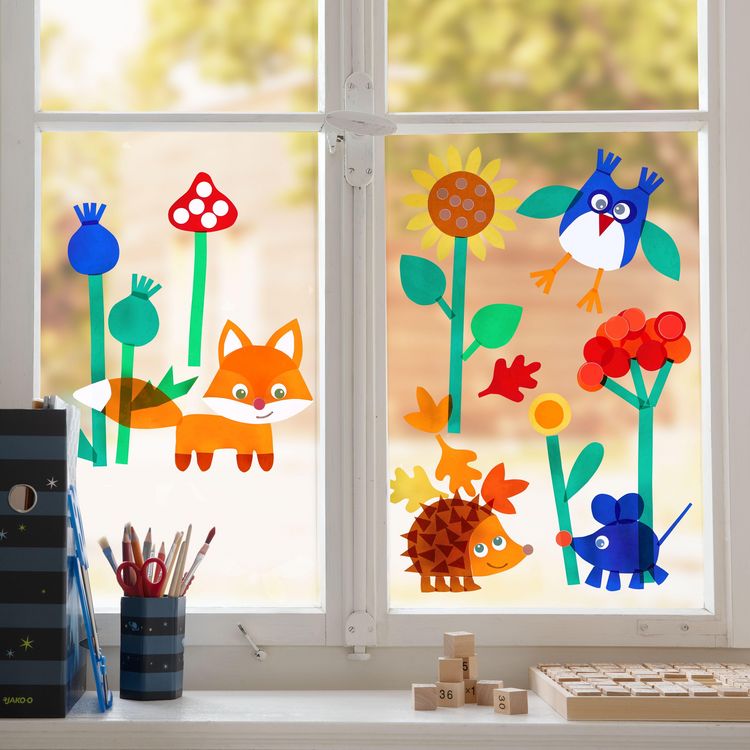 Produktbild: Bastelset - Fensterbild Hallo, Waldtiere!