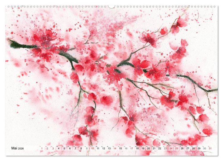 Produktbild: Jahreszeiten Aquarelle (Wandkalender 2026 DIN A2 quer), CALVENDO Monatskalender