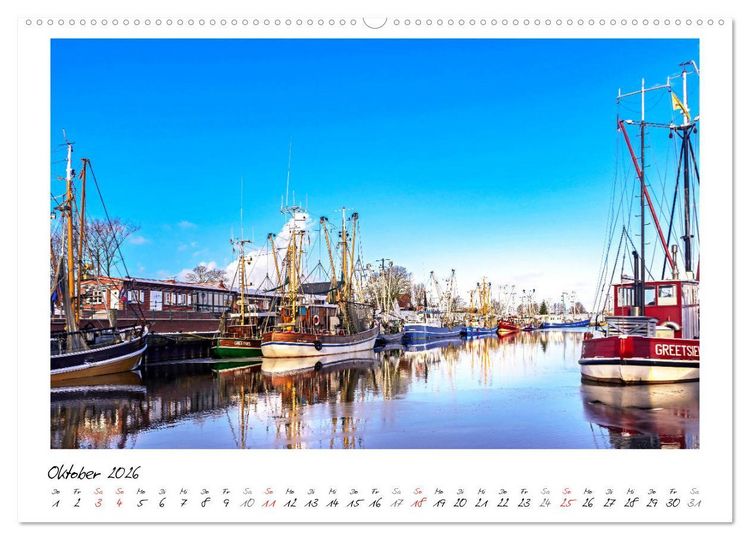 Produktbild: Fischerdorf Greetsiel (hochwertiger Premium Wandkalender 2026 DIN A2 quer), Kunstdruck in Hochglanz