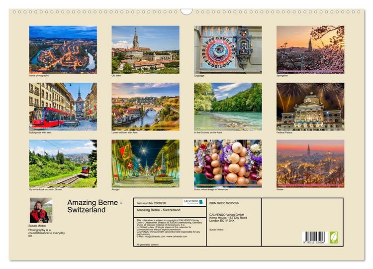Produktbild: Amazing Berne - Switzerland (Wall Calendar 2026 DIN A2 landscape), CALVENDO 12 Month Wall Calendar