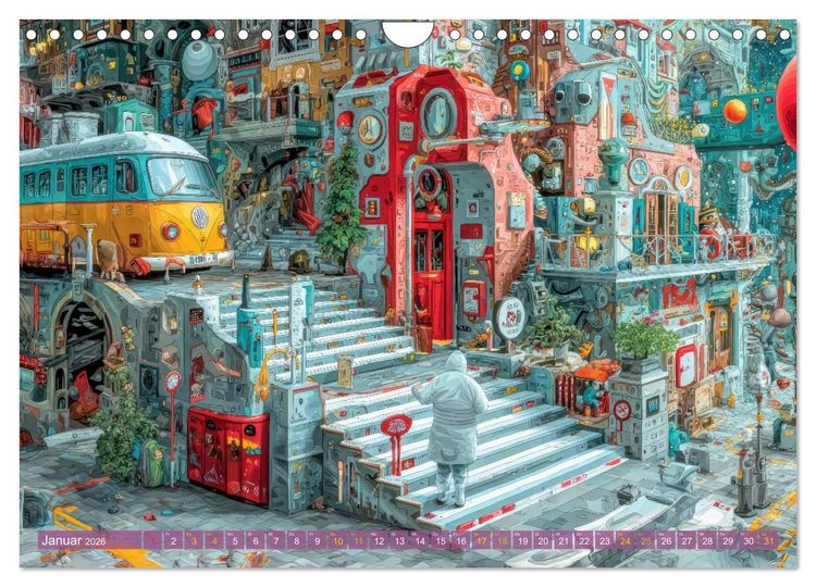 Produktbild: Stadtleben - Mit leicht schrulligen Bewohnern (Wandkalender 2026 DIN A4 quer), CALVENDO Monatskalender