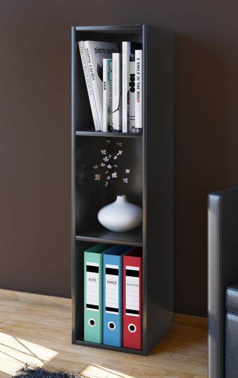 Produktbild: Holz Stand Regal Aufbewahrung Deko B&uuml;cher Mendas 3