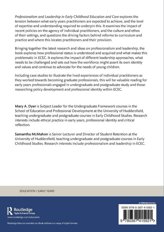 Produktbild: Professionalism and Leadership in Early Childhood Education and Care
