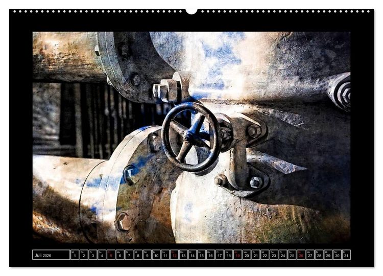 Produktbild: Industrie-Kunst 2026 (Wandkalender 2026 DIN A2 quer), CALVENDO Monatskalender