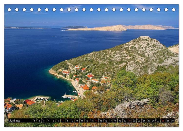 Produktbild: Kvarner Golf - Kroatien (Tischkalender 2026 DIN A5 quer), CALVENDO Monatskalender