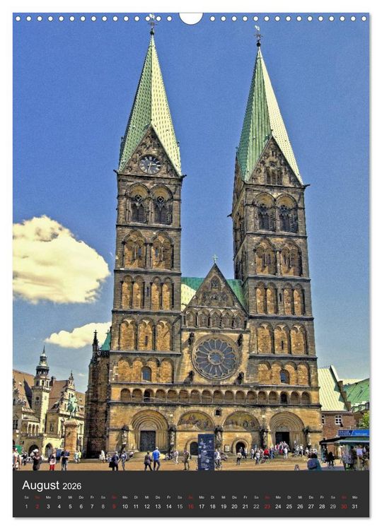 Produktbild: Highlights in Bremen (Wandkalender 2026 DIN A3 hoch), CALVENDO Monatskalender