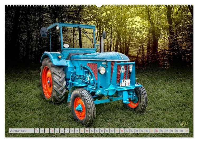 Produktbild: Oldtimer Sch&auml;tze. Ein Traktoren-Kalender (hochwertiger Premium Wandkalender 2026 DIN A2 quer), Kunstdruck in Hochglanz