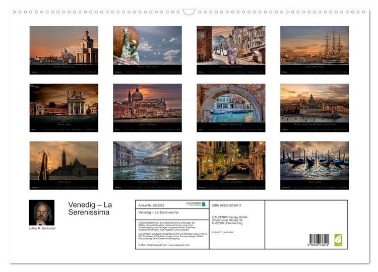 Produktbild: Venedig &ndash; La Serenissima (Wandkalender 2026 DIN A2 quer), CALVENDO Monatskalender