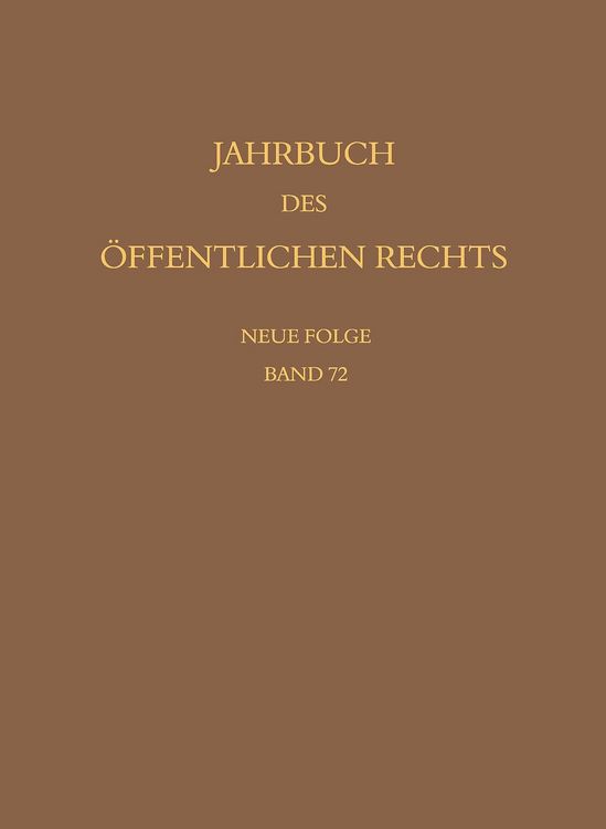 Produktbild: Jahrbuch des &ouml;ffentlichen Rechts der Gegenwart. Neue Folge