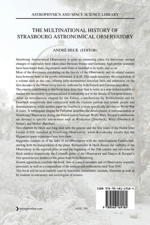 Produktbild: The Multinational History of Strasbourg Astronomical Observatory