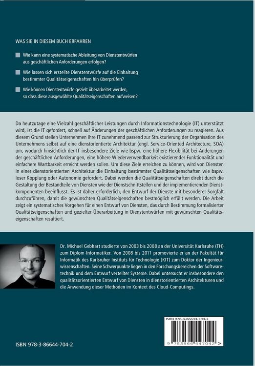 Produktbild: Qualit&auml;tsorientierter Entwurf von Anwendungsdiensten