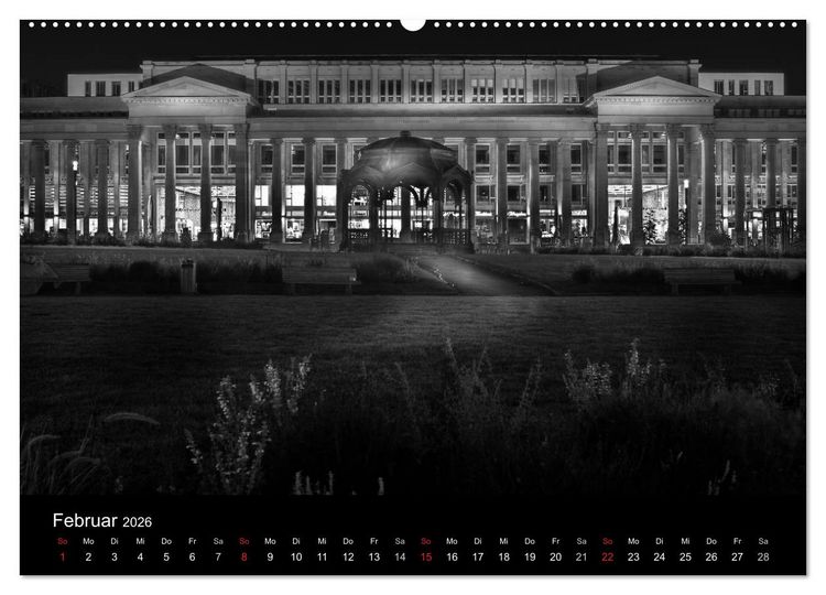 Produktbild: Stuttgart bei Nacht (hochwertiger Premium Wandkalender 2026 DIN A2 quer), Kunstdruck in Hochglanz