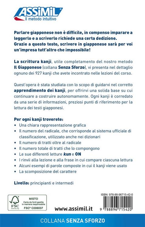Produktbild: Mori, T: Giapponese. La scrittura kanji