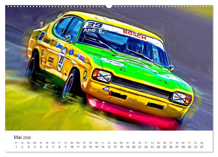 Produktbild: Kultautos - Capri und Escort (Wandkalender 2026 DIN A2 quer), CALVENDO Monatskalender