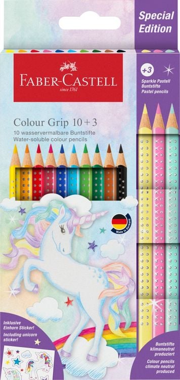 Produktbild: Faber-Castell Buntstifte Colour Grip Einhorn 10+3