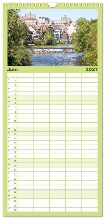 Produktbild: Familienplaner 2027 - Sehnsuchtsziel Lahn mit 5 Spalten (Wandkalender, 21 x 45 cm) CALVENDO