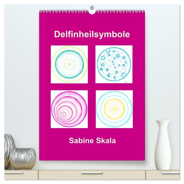 Produktbild: Delfinheilsymbole (hochwertiger Premium Wandkalender 2027 DIN A2 hoch), Kunstdruck in Hochglanz