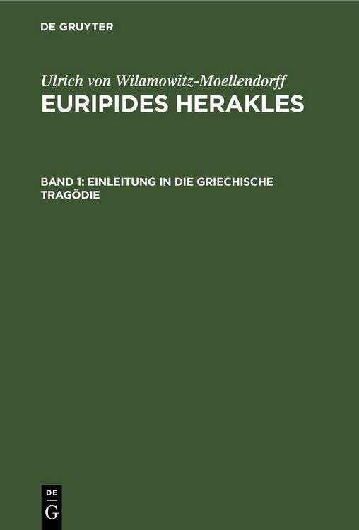 Produktbild: Einleitung in die Griechische Trag&ouml;die