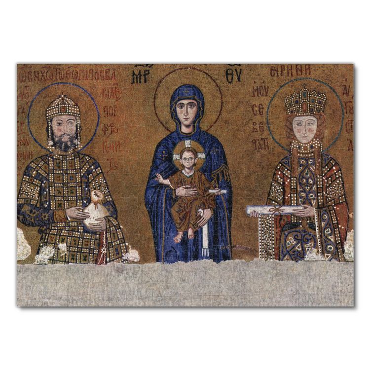 Produktbild: Lais Puzzle Byzantinischer Mosaizist um 1118 - Maria mit segnenden Christuskind zwischen Kaiser und Kaiserin 500 Teile