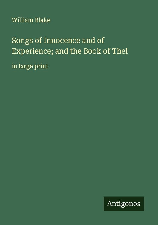 Produktbild: Songs of Innocence and of Experience; and the Book of Thel