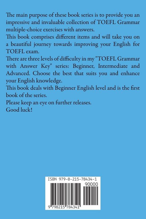 Produktbild: TOEFL Grammar With Answer Key Part I
