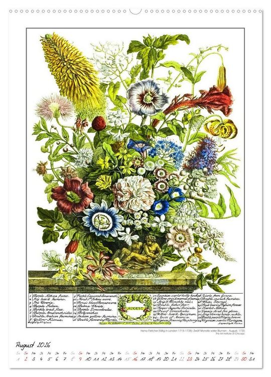 Produktbild: Henry Fletcher. Blumen und Fr&uuml;chte - Kunstkalender (Wandkalender 2026 DIN A2 hoch), CALVENDO Monatskalender