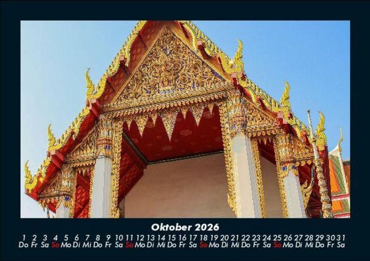 Produktbild: Tempel 2026 Fotokalender DIN A5