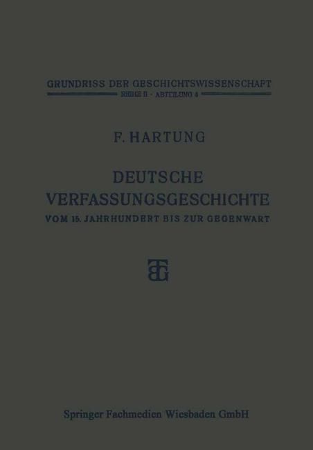 Produktbild: Deutsche Verfassungsgeschichte vom 15. Jahrhundert bis zur Gegenwart