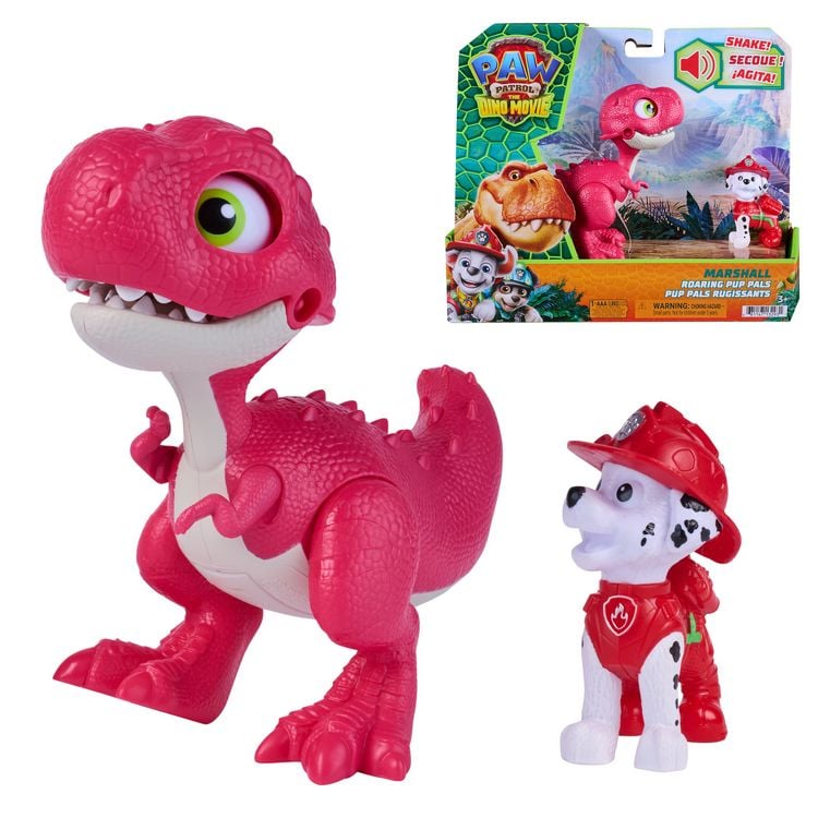 Produktbild: PAW Patrol: Der Dino Film, Roaring Pups, Marshall & Rhubarb Dino-Figur