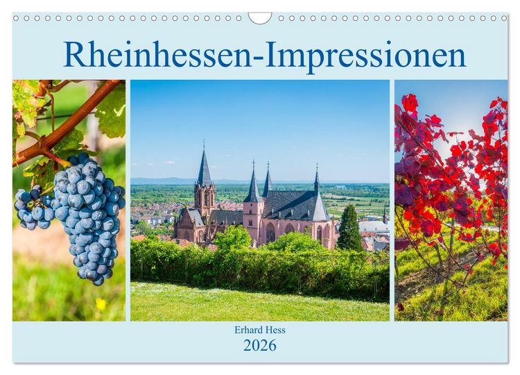 Produktbild: Rheinhessen-Impressionen (Wandkalender 2026 DIN A3 quer), CALVENDO Monatskalender