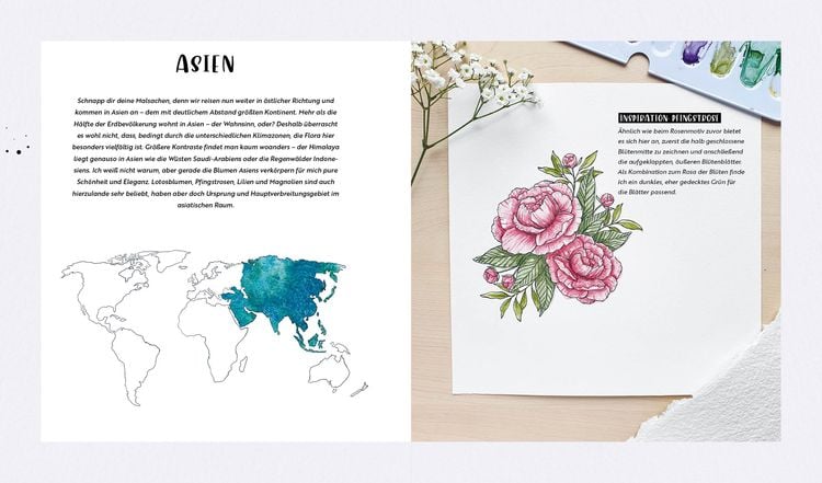 Produktbild: Watercolor &ndash; Florale Motive around the world: von heimisch bis exotisch