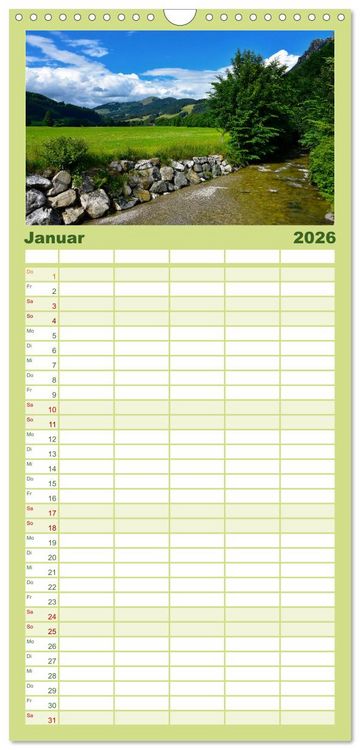 Produktbild: Familienplaner 2026 - Erlebe mit mir das Allg&auml;u mit 5 Spalten (Wandkalender, 21 x 45 cm) CALVENDO