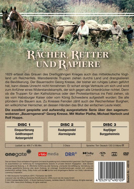 Produktbild: R&auml;cher, Retter und Rapiere - Der Bauerngeneral (DDR TV-Archiv) [3 DVDs]