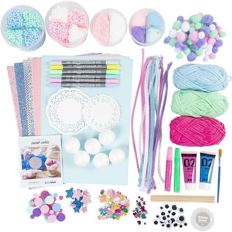 Produktbild: Creativ Company DIY Sets Basisversion Maxi Kreativ Mix S&uuml;&szlig;e Kuchen, Sortierte Farben, Kuchen und S&uuml;&szlig;igkeiten, Kreativ Box