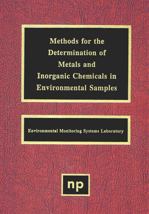 Produktbild: Methods for the Determination of Metals in Environmental Samples