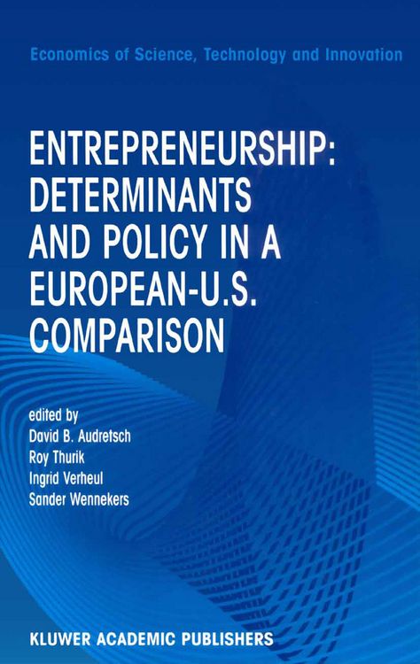 Produktbild: Entrepreneurship: Determinants and Policy in a European-US Comparison
