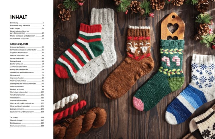 Produktbild: Weihnachtliche Socken stricken