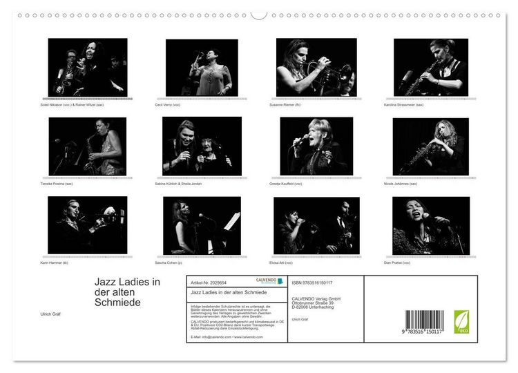 Produktbild: Jazz Ladies in der alten Schmiede (hochwertiger Premium Wandkalender 2026 DIN A2 quer), Kunstdruck in Hochglanz