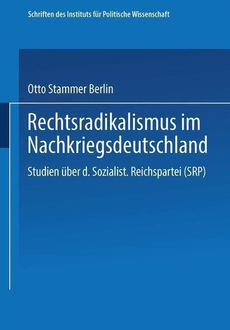 Produktbild: Rechtsradikalismus im Nachkriegsdeutschland