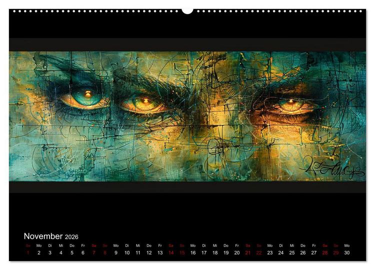 Produktbild: Abstrakte Augenblicke (hochwertiger Premium Wandkalender 2026 DIN A2 quer), Kunstdruck in Hochglanz