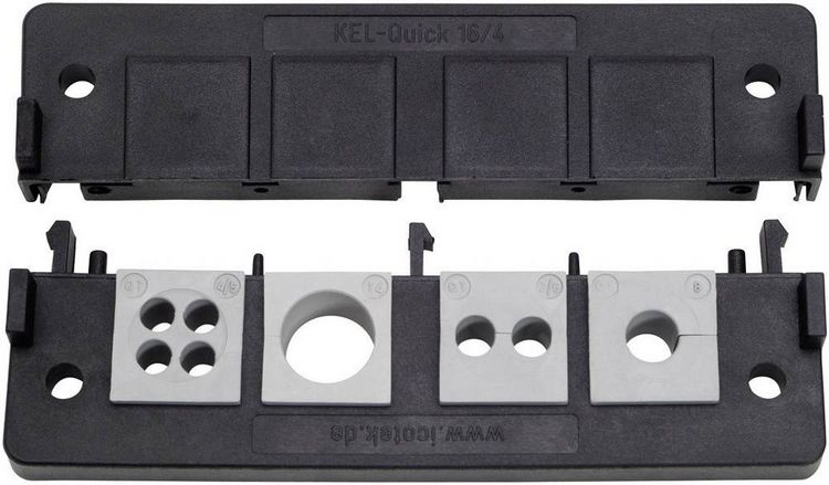 Produktbild: Icotek KEL-Quick 16/8 Kabeleinf&uuml;hrungsleiste Polyamid Schwarz 1St.