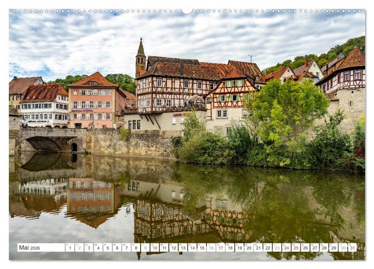 Produktbild: Deutschlands sch&ouml;nste Altst&auml;dte - Baden-W&uuml;rttemberg (Wandkalender 2026 DIN A2 quer), CALVENDO Monatskalender