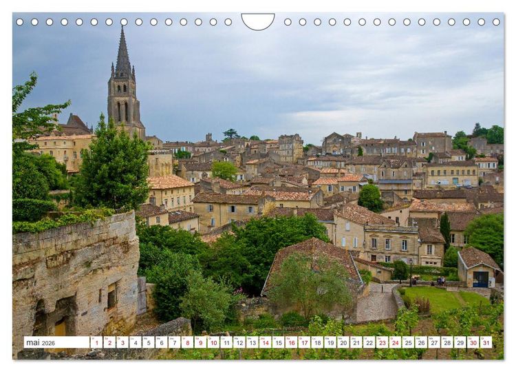 Produktbild: D&eacute;couvrir la r&eacute;gion Nouvelle-Aquitaine (Calendrier mural 2026 DIN A4 vertical), CALVENDO calendrier mensuel