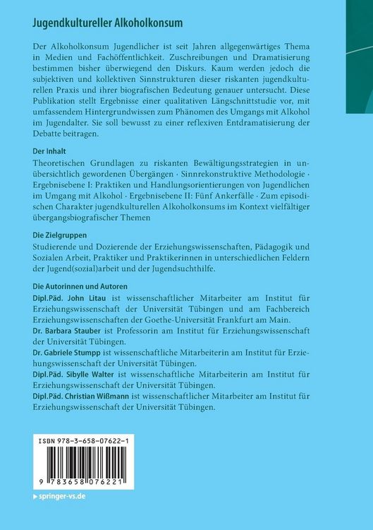 Produktbild: Jugendkultureller Alkoholkonsum