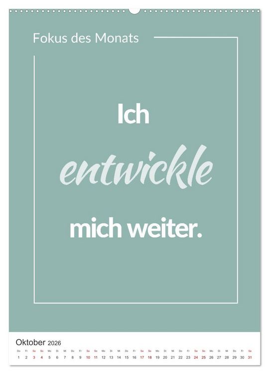 Produktbild: Achtsamkeitskalender: Mehr Achtsamkeit im Alltag mit dem Fokus des Monats (Wandkalender 2026 DIN A2 hoch), CALVENDO Monatskalender