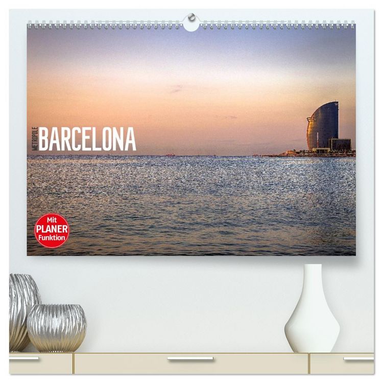 Produktbild: Metropole Barcelona (hochwertiger Premium Wandkalender 2026 DIN A2 quer), Kunstdruck in Hochglanz